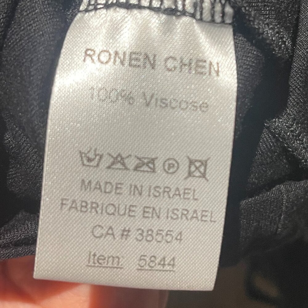 Ronen Chen black dress midi Size 0 - Picture 7 of 8